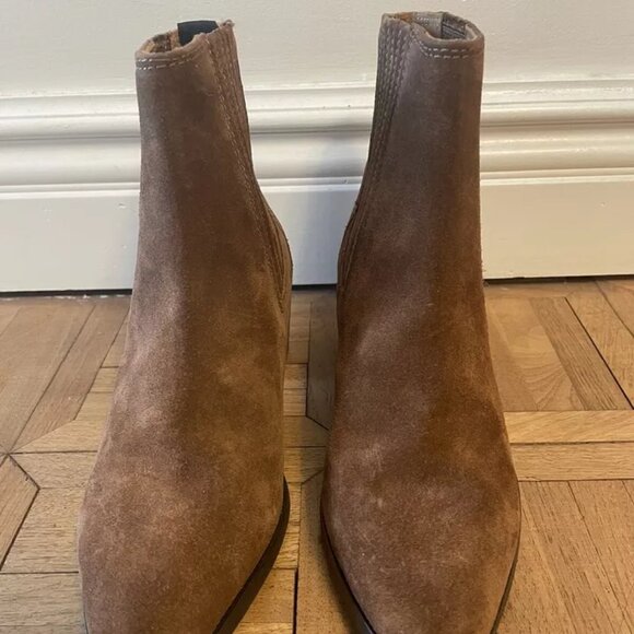 NEW RAG & BONE Icons Rover Suede Chelsea Boots Chestnut Brown 36.5 6.5 $395 - Picture 4 of 5